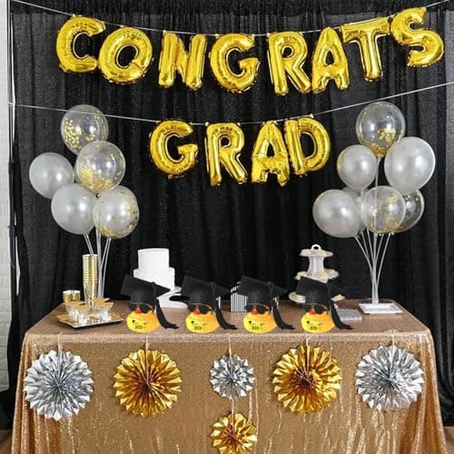 Car Dashboard Decor Graduation Hat Rubber Duck, Car Accessories Ornaments with Mini Graduation Cap, Necklace, Sunglasses for Graduates Students Grad Gift (Black) B0F26CJXTB
