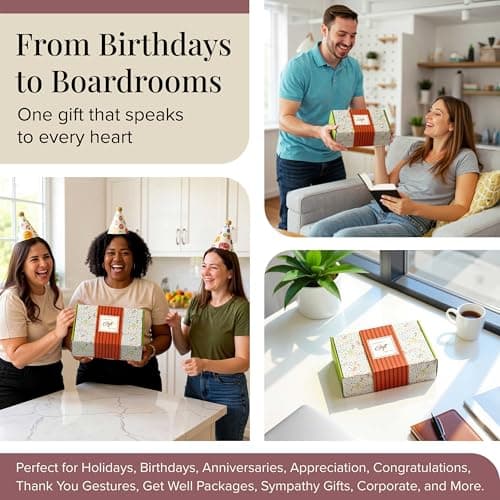 Broadway Basketeers Cookies Gift Baskets for Delivery Fresh Baked Gourmet Cookies and Brownies, Individually Wrapped Edible Care Package for Mom, Grandpa, Families, Holiday Gifts, Christmas, Coworkers