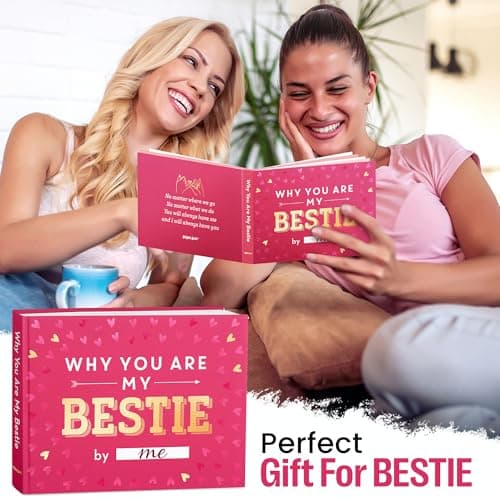 What I Love about Bestie Book - Best Friend Unique Gifts For Women, Friendship Gifts For Women - Best Friend Birthday Gifts - Personalized Christmas Gifts for Best Friends Fill-in-the-Blank Journal