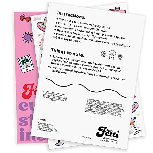 Party Decorations, Fun, Bday Girl, RIP Fake ID, HBD, Disco Cowgirl, Twenty One Tiara xo, Fetti 48pc 21st Birthday Temporary Tattoos | Finally 21 Bday Party B0B78DMSR7