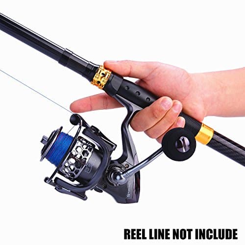 Sougayilang Telescopic Fishing Rod - 24 Ton Carbon Fiber Ultralight Fishing Pole with CNC Reel Seat, Portable Retractable Handle, Stainless Steel Guides for Bass Salmon Trout Fishing