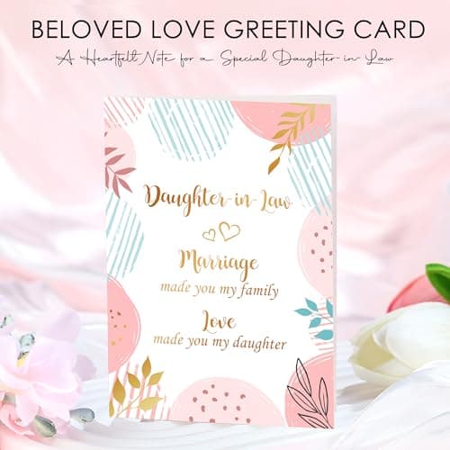 Saineron Daughter in Law Gifts from Mother in Law Future Daughter-in-Law Birthday Gifts Thoughtful Wedding Day, Anniversary, Happy Birthday Gift Includes Canvas Tote Bag, 16oz Glass Cup B0FSSGJ5CL