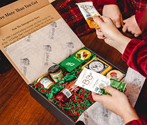 Dan the Sausageman Yukon Gift Basket - Gourmet Smoked Beef Summer Sausages, Cheese & Snacks for Easy Gifting | Perfect for Father's Day, Holidays & Any Occasion, 10-Item