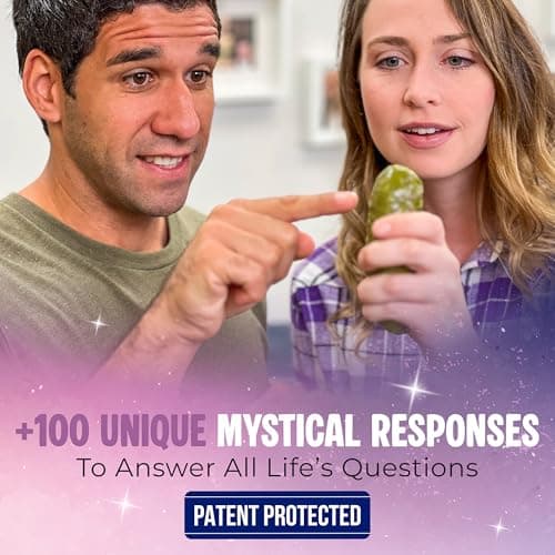 Mystic Pickle - Magic Fortune Teller with +100 Witty Responses - Unveiling The Briny Secrets of The Universe - Endless Entertainment with Friends, Family, Classroom Students - Best Novelty Gag Gift!