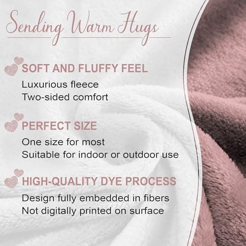 Spoiled Wife Fleece Wearable Blanket Hoodie - Mothers Day Gifts for Wife from Husband - Birthday Wife Gift Ideas B0CSDFLL6R