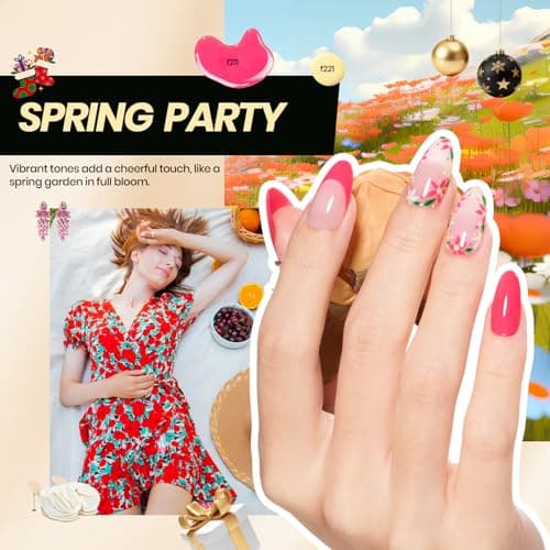 Beetles Gel Nail Polish Kit with U V Light -54 Pcs Gel Nail Kit Four Seasons Glow 32 Colors Set with Base Matte & Glossy Top Coat Soak Off Home Salon DIY Manicure Christmas Gifts for Women Teen Girls