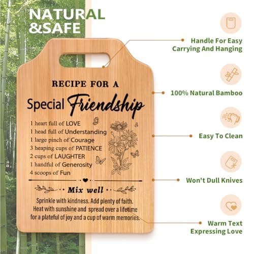 Friendship Gifts for Women, Birthday Gifts for Women Friendship, Unique Best Friends Cutting Board, Best Friend Christmas Gifts for Woman, Bestie, BFF