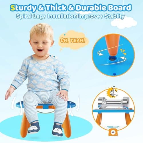 Kikidex Magnetic Drawing Board, Toddler Girl Toys for 1-3 Year Old, Doodle Board Pad Learning and Educational Toys for 1 2 3 Year Old Kids Birthday Gift (Light Blue) B0BGN1YDJH