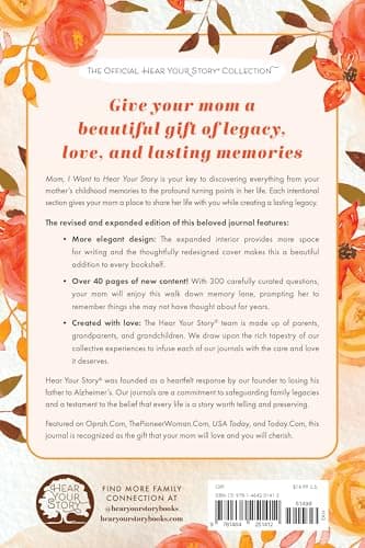 Mom, I Want to Hear Your Story (Expanded Edition): A Mother's Guided Journal to Share Her Life & Her Love (Hear Your Story Books) 146425141X