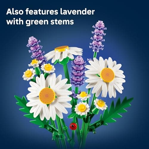 Building Toys for Girls & Boys, Ages 9+, Artificial Flowers Craft Kit, Home Décor & Display, 133 Pieces, Gift for Kids LEGO Botanicals Daisies 11508 B0FMS7CRHX