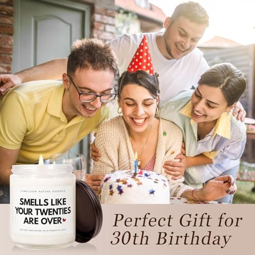 Funny 30th Birthday Gifts for Women Unique, 9oz Lavender Scented Soy Wax Candle, 1995, 30th Birthday Decorations for Her, Him, Women, Men, Wife, Sister, Friends, Daughter, Cool Gifts
