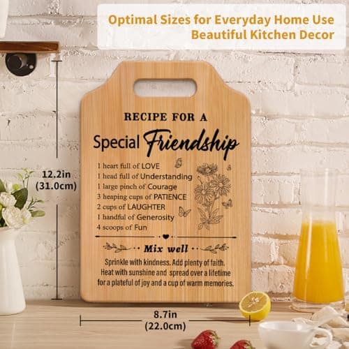 Friendship Gifts for Women, Birthday Gifts for Women Friendship, Unique Best Friends Cutting Board, Best Friend Christmas Gifts for Woman, Bestie, BFF