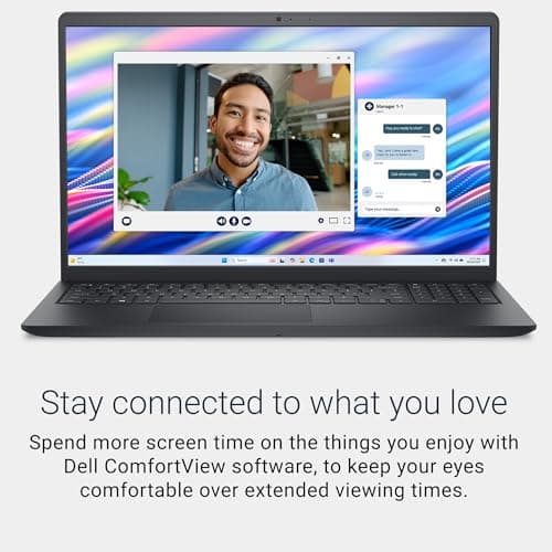 Dell 15 Laptop DC15250-15.6-inch FHD 120Hz Display, Intel Core 3 Processor 100U Processor, 8GB DDR4 RAM, 512GB SSD, Intel UHD Graphics, Windows 11 Home, Onsite Service - Carbon Black