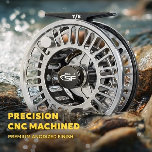 SF SF-003 Pro Fly Fishing Reel for Freshwater,CNC Precision Machining Process,Mid Arbor Design,Smooth Drag System,Lightweight Aluminum Body