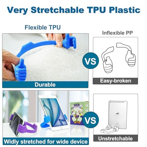 Honsky Cell Phone Stand Holder, Thumbs Up Lazy Phone Stand, Universal Adjustable Flexible, Cute Perfect Stocking Stuffers Gifts for Teen Girls, Compatible with Cell Phones & Tablets,Green