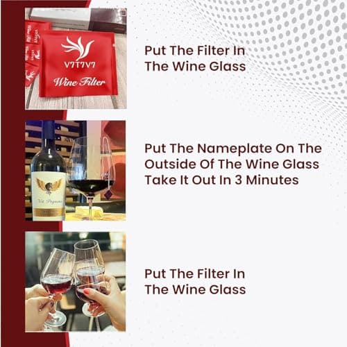 18 Pack Wine Filters, Wine Purifier To Remove Sulfite And Histamine, Wine Lover Accessories Valentine's Day Party Gifts for Men Women Him Mother Father