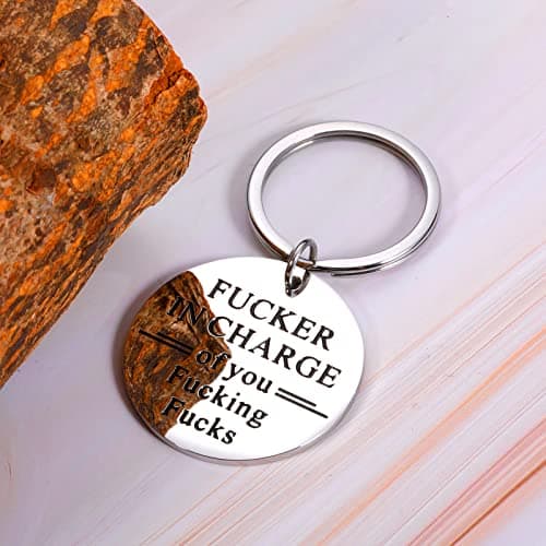 STUNFASSOO Boss Day Gifts for Women Men, Funny Boss Gifts Keychain, Office Gag Gifts for Bosses