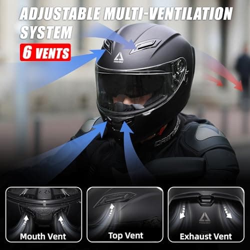 TRIANGLE Motorcycle Helmets Full face Helmet for Adults Men and Women Dual Visor with Internal Sunshield DOT Approved