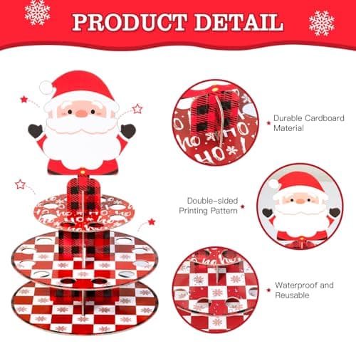 Santa Claus Cash Cake Stand Surprise Xmas Gift Ideas for Him Her Son Daughter Grandkids Crafterlife Christmas Money Holder for Christmas Cash Gifts B0D9ND5QXH