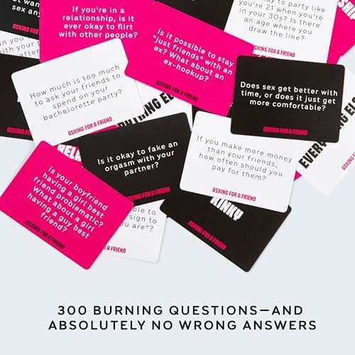 Asking for A Friend by Relatable, Great Card Games for Game Night, Bachelorette Party Favors for Social Gatherings, and Friendly Icebreakers, Includes 300 Cards and 1 Die