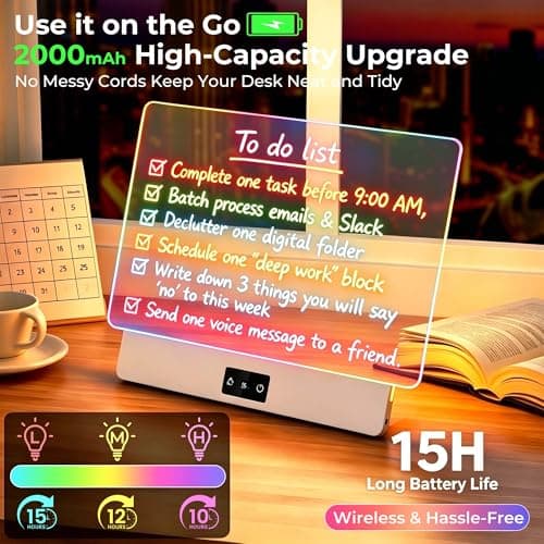 Bylitodt Neon Light Up Drawing Tablet with 10 Tracing Sheets, Arts and Crafts for Kids, Girls Birthday Gifts Idea(White) 16 Inch LED Drawing Board for Kids Rechargeable, LED Note Board with Colors B0GCN75SFT