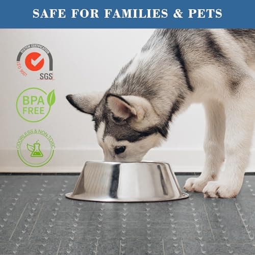 Tydle Chair Mat for Carpet, 60" x 46" Chair Mat for Carpeted Floors, Non-Slip Computer Under Desk Plastic Floor Mat for Work Gaming Chairs, Heavy Duty Carpeted Floor Protector for Home Office (Clear)