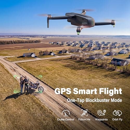 Bwine F7GIM 6K Photo Drone with Camera for Adults, 3-Axis Brushless Gimbal, 4K/30fps Video, GPS Smart Control, Plus 70Mins Flight Time, 10000Ft FPV Digital Transmission and TOF Safety Support