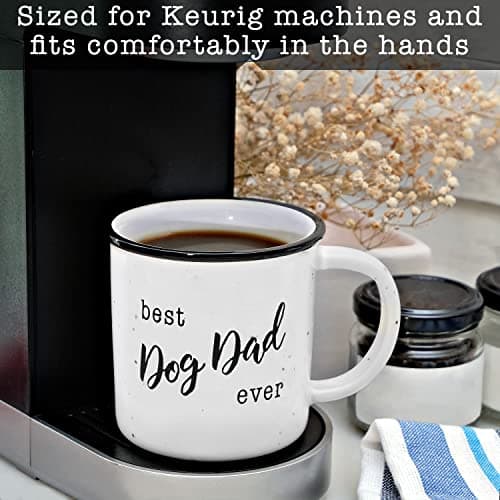 MAINEVENT Best Dog Dad Mug 11 Ounce, Dog Dad Coffee Mug, Best Doggy Father Ever Gift, Doggy Daddy Cup, Novelty Coffee Cup