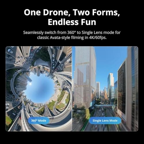 DJI Avata 360 Fly More Combo (RC 2), 360° Drone With 1-Inch 8K 360° Imaging for FPV & Aerial Filming, 360° Camera Drone With Propeller Guard. Includes RC 2 for Precise Control and Three Batteries, 1 year NYC Care Plan and more
