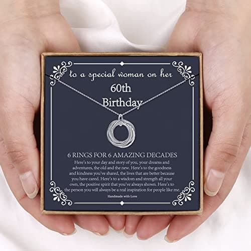 IEFLIFE Birthday Gifts for Women, Sterling Silver Necklaces, 40th 50th 60th 70th 80th 90th Birthday Necklace, 40 50 60 70 80 90 Years Old Birthday Gifts, 4 5 6 7 8 9 Decade Birthday Jewelry for Women