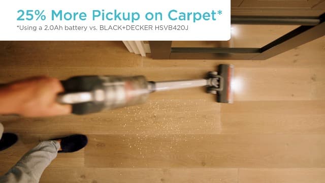 BLACK+DECKER POWERSERIES 20V MAX Cordless Stick Vacuum Cleaner, Household Vacuum Cleaners for Hardwood Floors and Carpet, LED Lights, Detachable, Anti-Tangle, Lightweight, Bagless (BHFEA18D1)