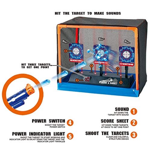Electronic Shooting Target Auto Reset Digital Scoring Target for Toy Gun Gift Toys for Boys Girls Kids Teens