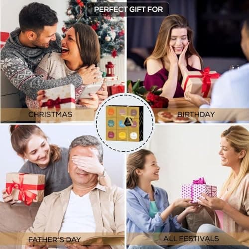 Hot Chocolate Cocoa Gift Set Mini Drinking Chocolate Different Flavors Selection Including Roasted Marshmallow Hazelnuts Gingerbread Luxury Christmas Gifts