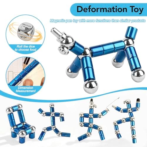 Food decision dice included, cool gadget stress relief desk toy, gift box for Christmas stocking stuffer birthday graduation Fidget Pen with Food Dice, Sensory Fidget Toy Gift for Teens and Adults B0H1PH19DT