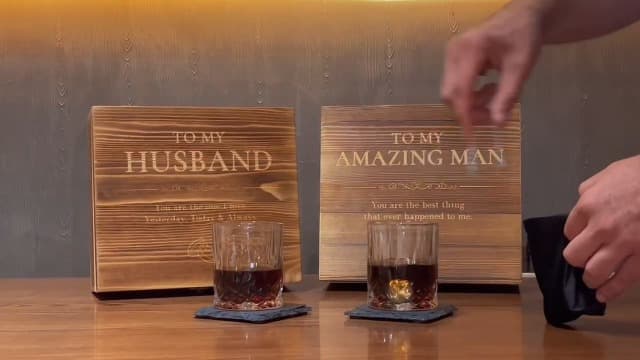 Whiskey Stones Gift Set Anniversary Gi fts for Husband | Him | Men, Husband Birthday | Wedding Anniversary | Valentine's Day Gift, 8 Stainless Steel Whiskey Stones & 2 Whiskey Glasses(11oz)