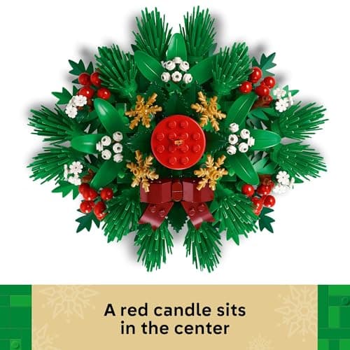 LEGO Christmas Table Decoration Building Toy for Kids - Brick-Built Holiday Centerpiece & Festive Room Decor - Christmas Craft for Girls & Boys, Ages 12+ - Gift Idea for Families - 40743