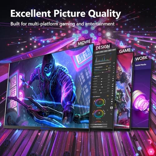 Sealan 24 Inch 180Hz Gaming Monitor, Full HD 1920 x 1080 Computer Display, VA Panel with HDR10, FreeSync, 99% sRGB, HDMI and DisplayPort, VESA Wall Mountable Monitor for PC, Laptop