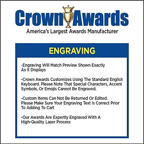Crown Awards 8x10 Personalized Recognition Plaque Trophy Award B08XWCRK1P