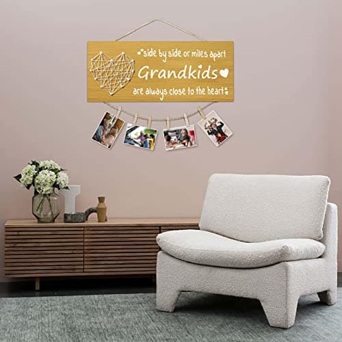 Christmas Gifts for Grandma Grandpa from Granddaughter Grandson - Grandkids Picture Frame for Grandmother Grandfather Grandparent for Mothers Day Fathers Day Grandparents Day Birthday Thanksgiving