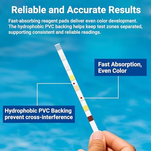 All-New 2026 8-in-1 Pool Test Strips -150 CT Pool Salt Test Strips | Salt Water Pool Testing Kit for Salt Water Pools, in & Above-Ground Pools, Hot Tubs&Spas| Quick&Accurate Testing Chlorine,pH,Salt