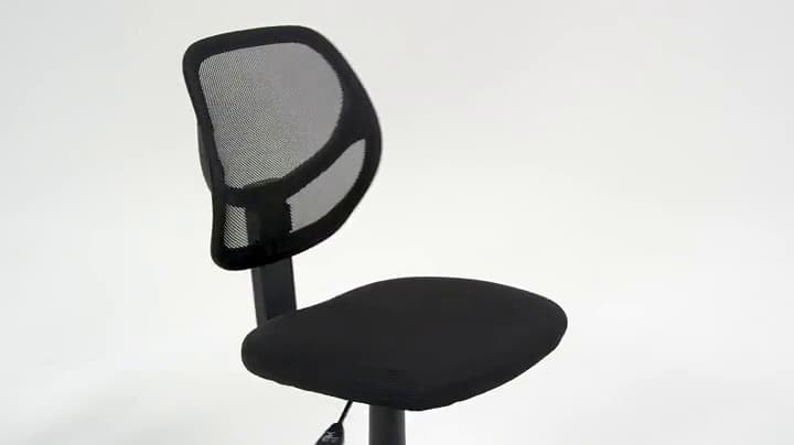 Amazon Basics Low Back Office Chair, Breathable Mesh, Height Adjustable, Padded Seat, Rolling Wheels, Swivel, Back Support, Sturdy, 21.25" D x 22.5" W x 38" H, Black