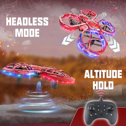 BEZGAR Mini Drone Easy to fly Beginner, LED Remote Control Drones, RC Quadcopter with Auto Hovering, 3 Speed Mode, 360° Flips Stunt, Headless Mode, Obstacle Avoidance, Birthday Gifts for Kids 8-12