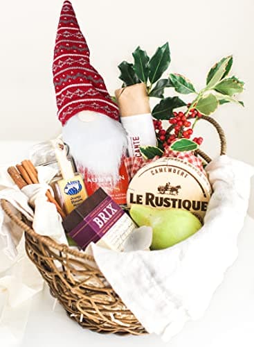 Christmas Wine Bottle Covers, 4 Pack Handmade Gnomes Wine Bottle Toppers Decorative for Holiday Xmas New Year Table Decor Party Gift