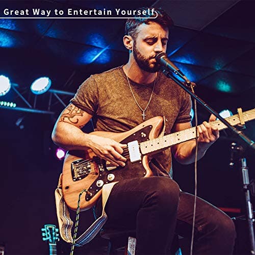 YESPURE USB Guitar Cable 10Ft,USB Guitar Interface Male to 6.35mm 1/4 inch Gold-Plated TS Mono Plug,Nylon Braid Recording Cable Compatible with Windows Mac OS for Guitar,Bass,Microphones,and More