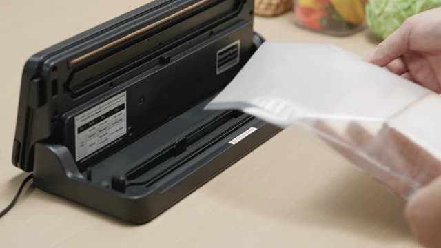 Bonsenkitchen Vacuum Sealer, Multi-Functional Food Sealer with 1 Roll Bag+ 5 Bags, Bag Storage | Built-in Cutter, Silver-Stainless steel