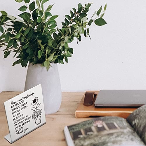 Thank You Gift for Women, Coworker, Friends, Teacher, Retirement Gifts for Coworker, Women, Desk Table Shelf Sign Decor, Inspirational Office Gift for Colleague Leaving Job B0BXH9ZRZL