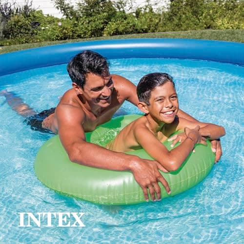 Intex 28120EH Easy Set Inflatable Swimming Pool: 10ft x 30in – Puncture-Resistant Material – Quick Inflation – 1018 Gallon Capacity – 23in Water Depth