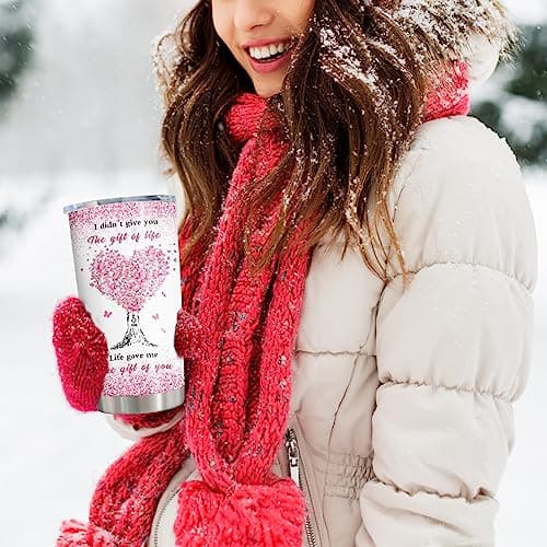 ZANIION Daughter In Law Gift Tumbler 20oz 1PC, Thoughtful Gifts Ideas For Daughter-In-Law From Mother-In-Law Mug, Best Christmas Mothers Day Weeding Decoration Present For Future Son'S Wife Coffee Cup