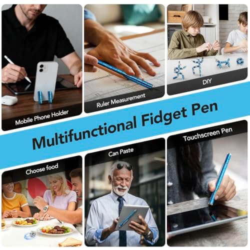 Food decision dice included, cool gadget stress relief desk toy, gift box for Christmas stocking stuffer birthday graduation Fidget Pen with Food Dice, Sensory Fidget Toy Gift for Teens and Adults B0H1PH19DT