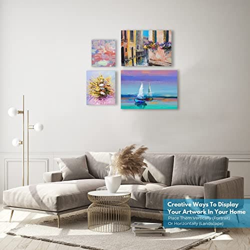 KEFF 24-Pack 𝗣𝗥𝗘𝗠𝗜𝗨𝗠 Canvas for Painting, 6 of 5x7, 8x10, 9x12,11x14 Painting Canvas Boards, Art Supplies for Adults & Kids - 100% Cotton Primed Canvases for Painting Acrylic, Oil, Watercolor B085F4JH1H